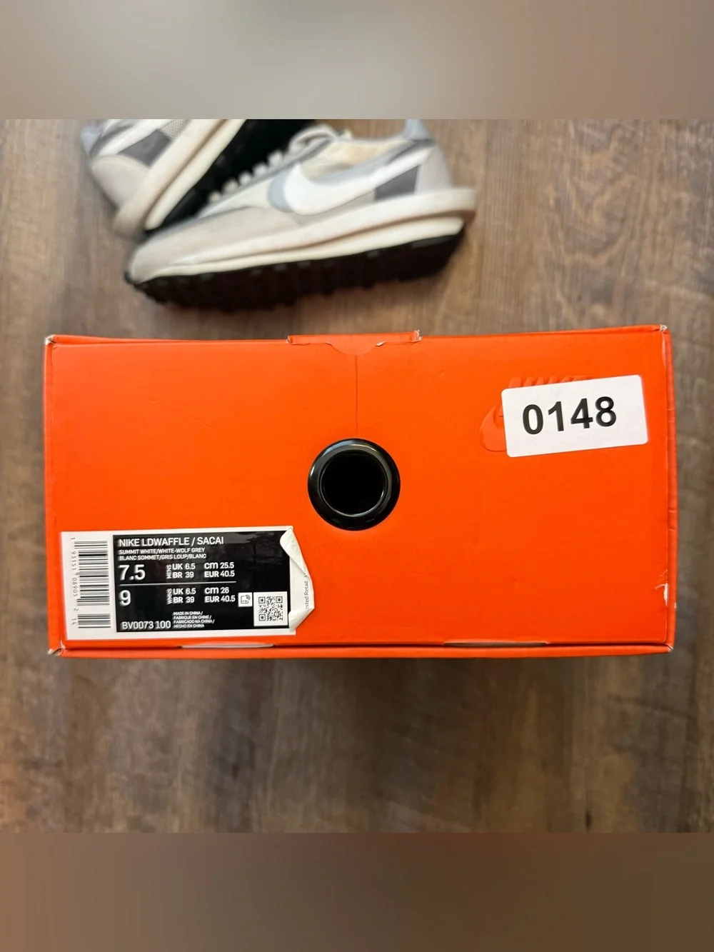 Sacai x Nike LDWaffle Summit White Grey Men’s Size 7.5 Sneakers Shoes BV0073-100